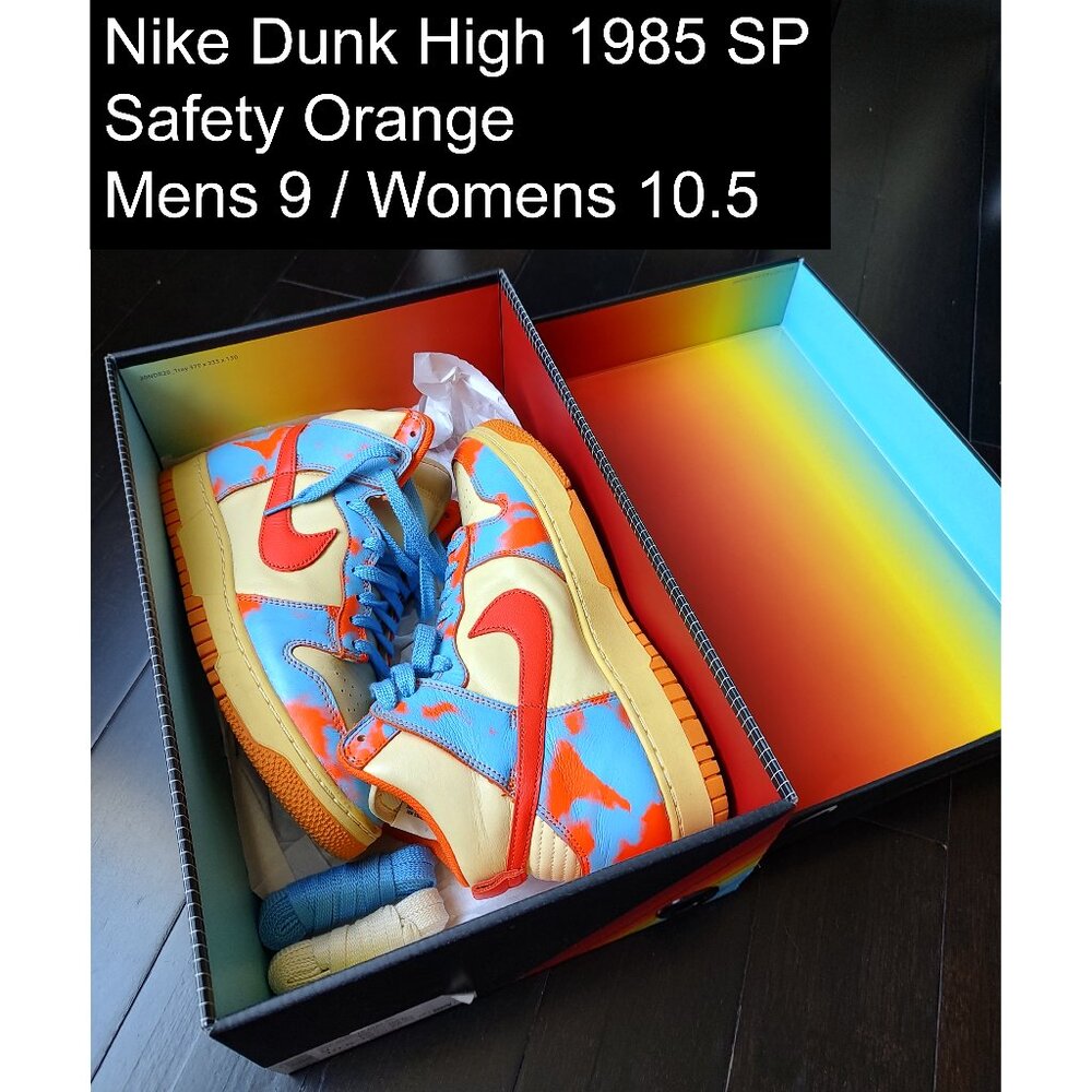 Nike Dunk High 1985 High SP | Safety Orange / Team Orange | Womens 10.5 (Mens 9)